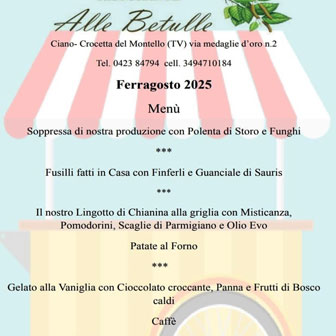 crocetta del montello ciano del montello ristorante alle betulle