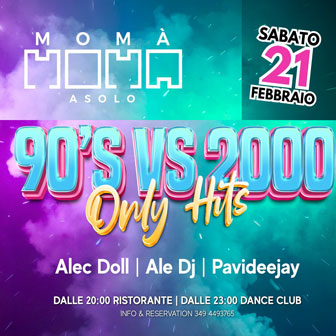 momà asolo festa sabato 21 febbraio 2026