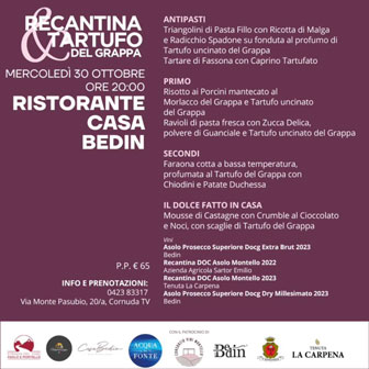 recantina e tartufo del grappa a cornuda ristorante casa bedin